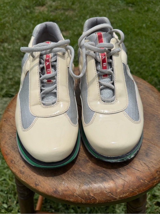 Vintage Prada Archive Patent Leather Mesh 4E 2352 Sneakers Sz 9.5 Rare Y2K main image 8